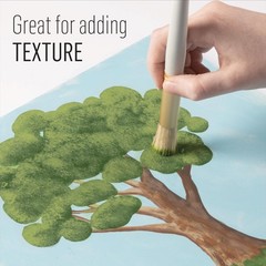 3/4 Inch 34068 Stencil Brush for Painting Stenciling Crafts Natural Bristle
