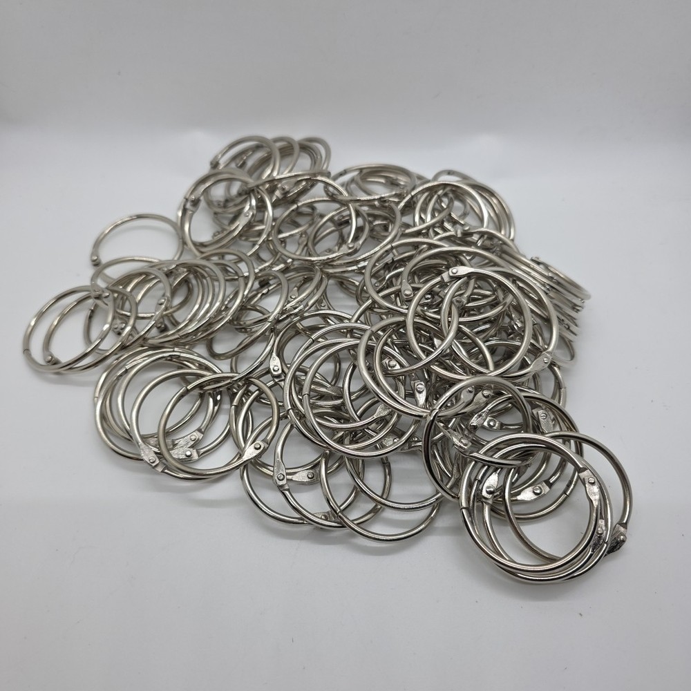 110 Loose Leaf Binder Rings 1.5″ Metal Hinged Book Rings Bulk Lot