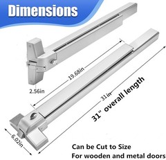 Reversible Push Bar Panic Device 31” – Essential for Hotels and Retail Spaces
