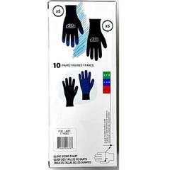 1718583, BBH Spring Work Gloves Latex Coated Multicolor 10 Pairs, 770402046400