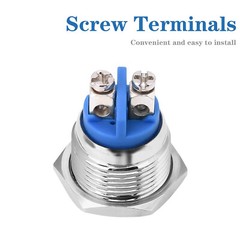 10pcs Momentary Push Button Switch 19mm Horn Button Switch with Screw Terminal