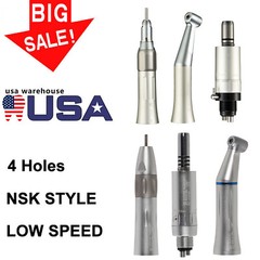 Slow Low Speed Handpiece 4Holes Inner/External WATER Spray Push Button YX Dental