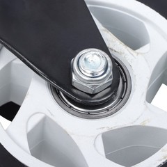 4 Pcs 2200Lbs With Brake And White Hubs 4 In Swivel Caster Wheels Heavy Duty