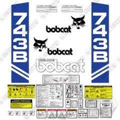 Fits Bobcat 743B Decal Kit Skid Steer Style C (1990s) – 7 YEAR 3M VINYL!