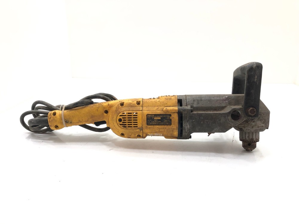 DEWALT DW124 Corded 1/2″ Keyed Right Angle Drill w Handle 11.5A 1200RPM