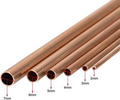 Versatile Copper Tube Set – 6-Pack, Multiple Sizes for DIY & Craft Projects