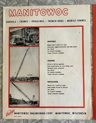 3 1950’S MANITOWOC FULL LINE SHOVELS CRANES DRAGLINES SALES BROCHURES + 4600