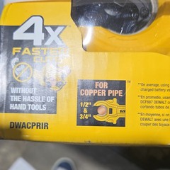 DEWALT Impact Connect Copper Pipe Cutter Attachment 1/2-3/4 in DWACPRIR