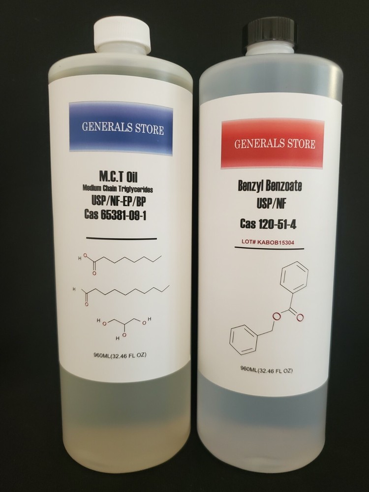 Benzyl Benzoate USP/NF+ MCT Oil USP/NF EP/BP 32 oz