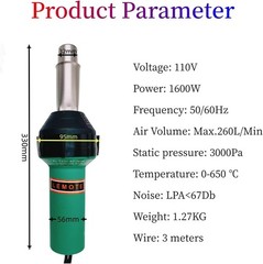 Professional Industrial DIY Electric 1600W Hot Air Gun PVC Roofing Welding Tools