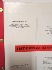 1967 Berco Allis-Chalmers Replacement Parts for Crawler Tractors Manual