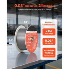 Uimoso Solid MIG Welding Wire ER308L 0.03-inch 2 lbs Stainless Steel Wire