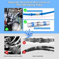 1000-50 Seal Solder Sleeve Heat Shrink Waterproof Butt Wire Connectors Terminals