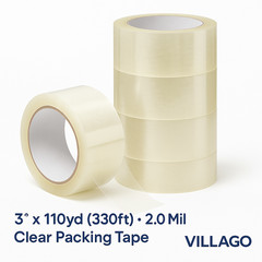 3″ x 110yd Clear Packing Tape 2.0 Mil – Box Sealing Shipping Tape | 24-72 Rolls