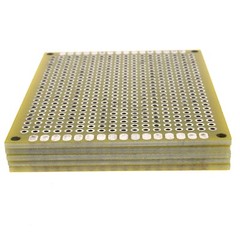 5cm x 7cm Yellow PCB Printed Circuit Board, 5 Pack, 432 Holes, 32 Pads