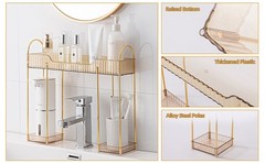 Bathroom Countertop Organizer Over The Faucet, Narrow Counter Organizers Above