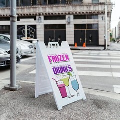 A-frame Sidewalk Frozen Drinks 24″ x 36″ Double Sided A-Frame Sidewalk Sign