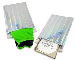 WHOLESALE by the CASE, Multiple Sizes Holographic Metallic Bubble Mailers Strong