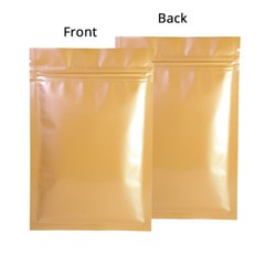 Multi-Size Glossy Foil Mylar Double-Sided Orange Flat Zip Lock Pouch Bag B05
