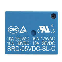 2Pcs PCB Power Relay SRD-05VDC-SL-C, DC 5V Coil, 10A 250VAC, SPDT, 5 Pin