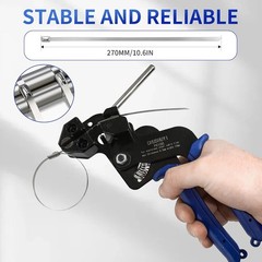 Heavy Duty Outdoor Stainless Steel Cable Tie Tool Gun Set +200pcs Metal Zip Ties