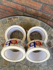 4 Rolls EBay Logo Branded Shipping Tape 2″ Packaging Tape 75 Yards Each Four