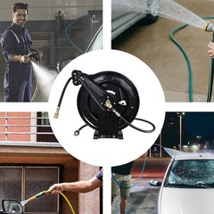 Heavy Duty 4000 PSI Power Washer Hose Reel 3/8″ x 15M Jet Wash