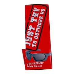 12 Pair MCR Safety USS Defense Safety Glasses Translucent Dark Blue Full Frame