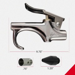 Milton (S-148) 1/4″ NPT Lever Blow Gun – Rubber and Safety Tip Nozzles Single