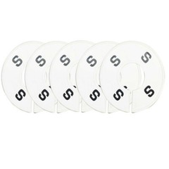 10 PC Rack Divider Size S Small White Round Ring Sizing Hanger Retail Fixture