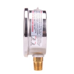 0-100 PSI/kPa Water Pressure Gauge, Glycerin