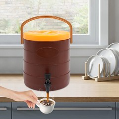 25L/6.6 Gallon Hot Cold Drink Dispenser Insulated Beverage Dispenser w/Faucet