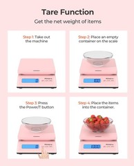 Shipping Scale, Accurate 66lb/0.1oz Postal Scale with Sweet Pink Style, Hold/…