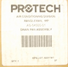 Protech AS-54500-01 Drain Pan Assembly For Rheem
