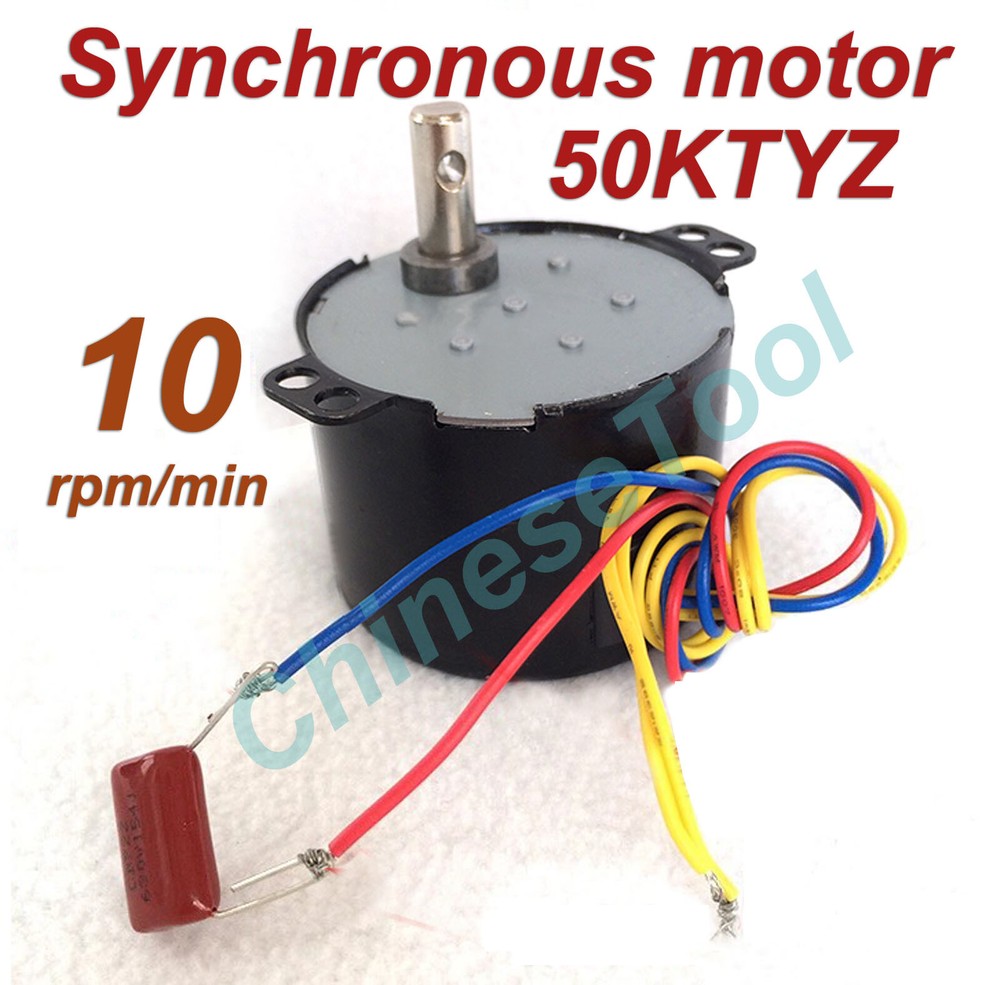 US stock Synchronous Motor 50KTYZ AC110V 120V 50/60Hz 10r/m CW/CCW 6W 6.2kgf.cm