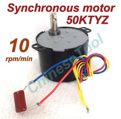 US stock Synchronous Motor 50KTYZ AC110V 120V 50/60Hz 10r/m CW/CCW 6W 6.2kgf.cm