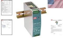 DIN Rail Power Supply 24V 5A 120W Single Output EDR-120-24 for Industrial Ele…