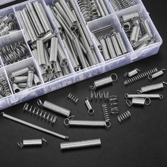 210 Pcs Spring Assortment Kit, Compression and Extension Springs, Zinc Plated…