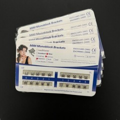 Dental Orthodontics MIM Monoblock Brackets Mini Edgewise 022 no hooks Mesh Base