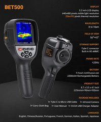 Thermal Camera 256X192 IR Pixels Upgraded Thermal Imaging Camera Dual-Light Fusi