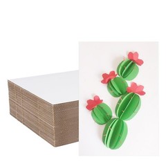 50 PCS 8.5×11 Inch White Corrugated Cardboard Sheets Filler Insert Pad DIY