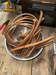 5+ Pounds Of Misc Copper Pipes Recycled For Smelting, Crafting, Machining Etc