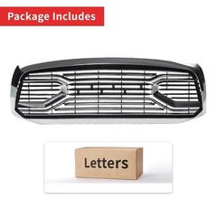 2006-2008 Ram 1500 Front Grille Horizontal ABS Big Horn w/o Light Chrome