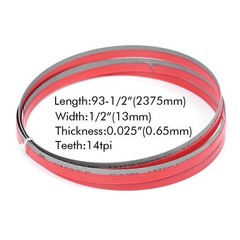 93-1/2″ x 1/2″ x 14tpi M42 Bi-metal Band Saw Blades Cutting Metal Technique -US