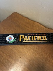 Pacifico Cerveza Drip Rail PVC Bar Mat, 24 x 3.5″ Multi-Color