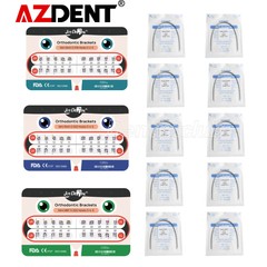 Dental Orthodontic Braces Brackets Mini Roth.022 Hook 345 /NITI Arch Wires Ovoid