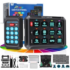MICTUNING P1s RGB Switch Panel Wireless Range 328FT Toggle Circuit Relay System