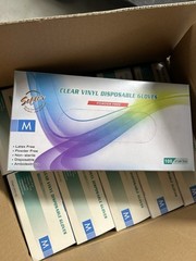 size Medium case 1000 Vinyl Disposable Medical-EXAM Gloves NO-latex Powder-Free