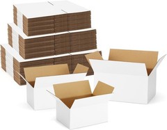 Space-Saving Shipping Boxes 45-Pack: Mixed Sizes for Efficient Packing & Mailing