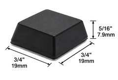 3/4″ Square Pyramid Peel & Stick Silicone Rubber Bumpers for Panels (32 Pack)